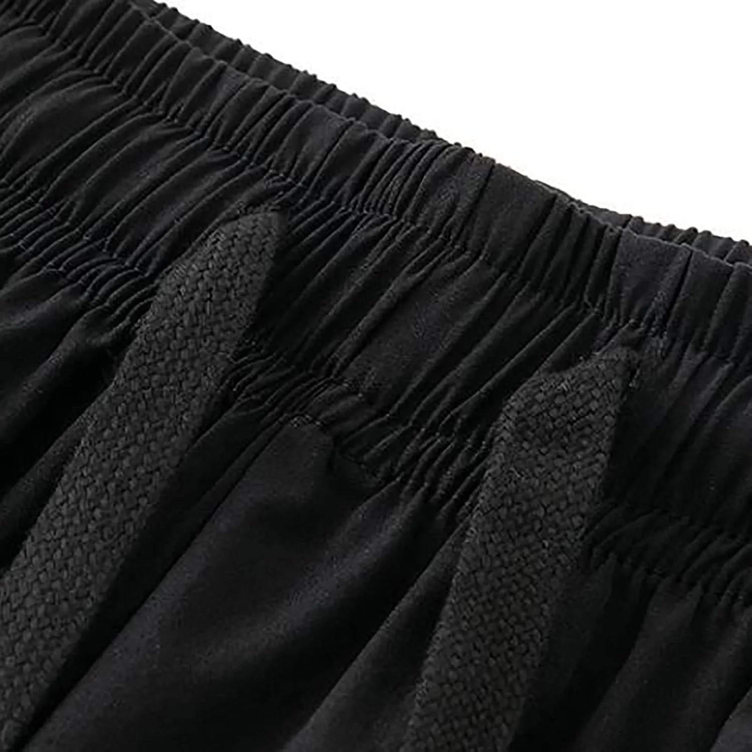 Men's Casual Corduroy Pants, Drawstring Elastic Waist Fashion Loose Fit Pants for Men, Lace Up Pocket Trousers