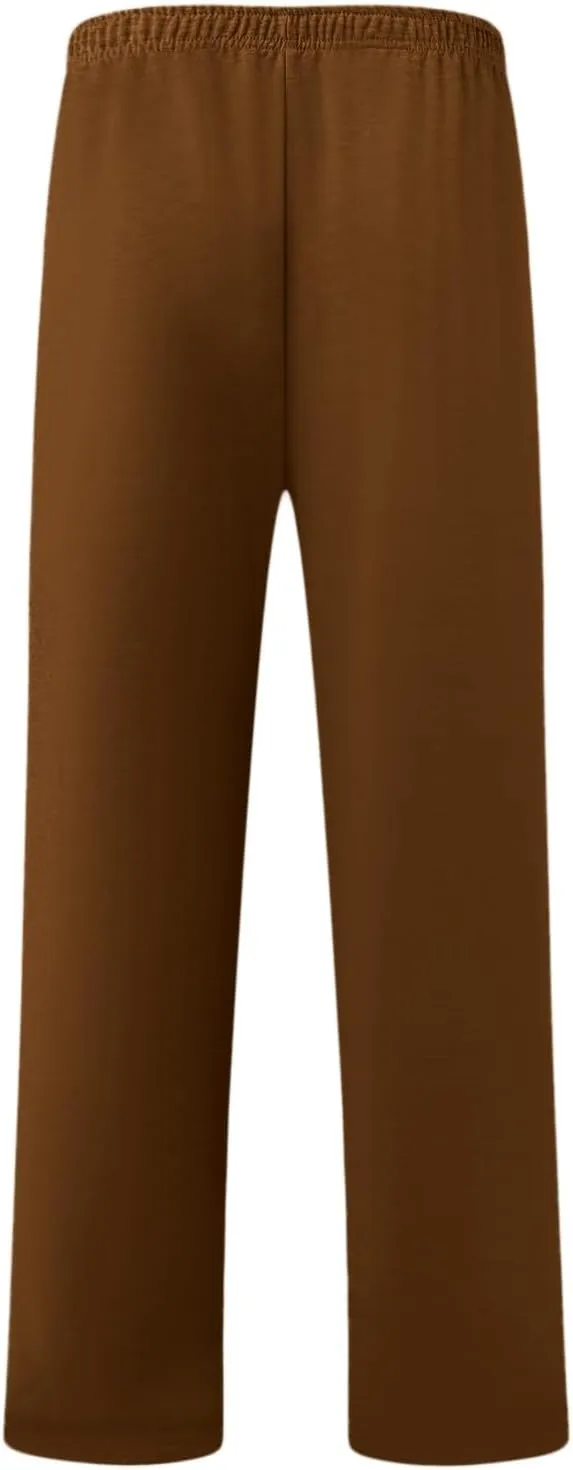 Mens Casual Joggers Pants, Cotton Loose Drawstring Chino Cargo Pants Hiking Outdoor Twill Track Jogging Sweatpants Pants