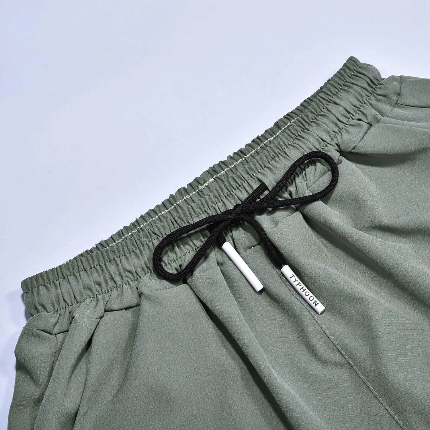 Men's Casual Slim Fit Pants, Stretch Golf Pants, Breathable Fabric, Elastic Waistband, Workout Training Tapered Trousers