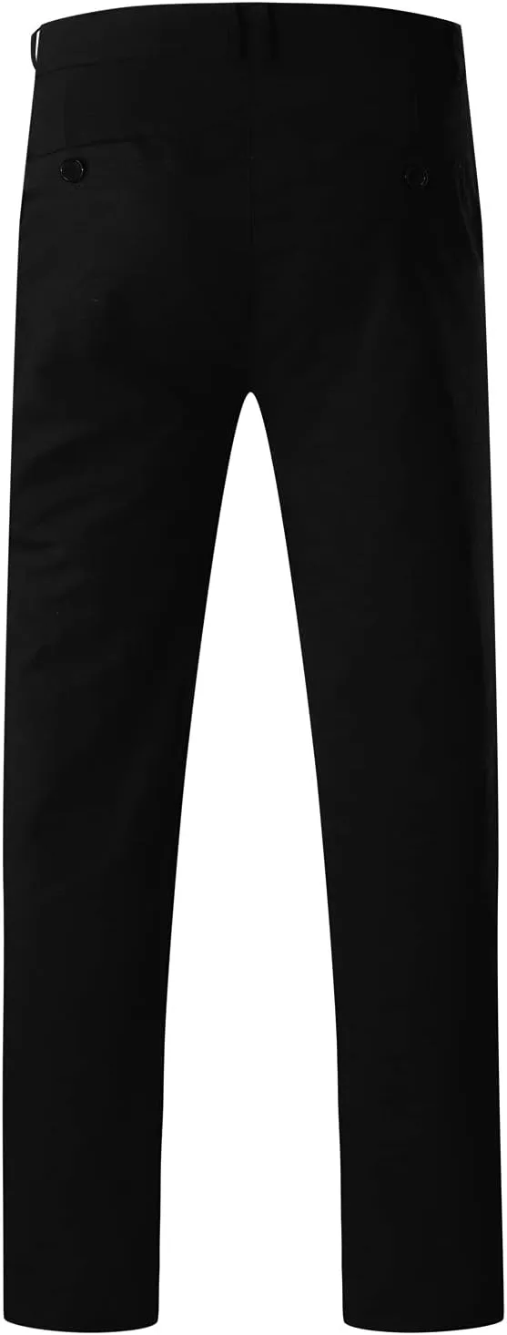 Men's Casual Slim Pants Solid Color Mid Trousers Fashion Joggers Sports Pants Hiking Trousers Gym Sweatpants