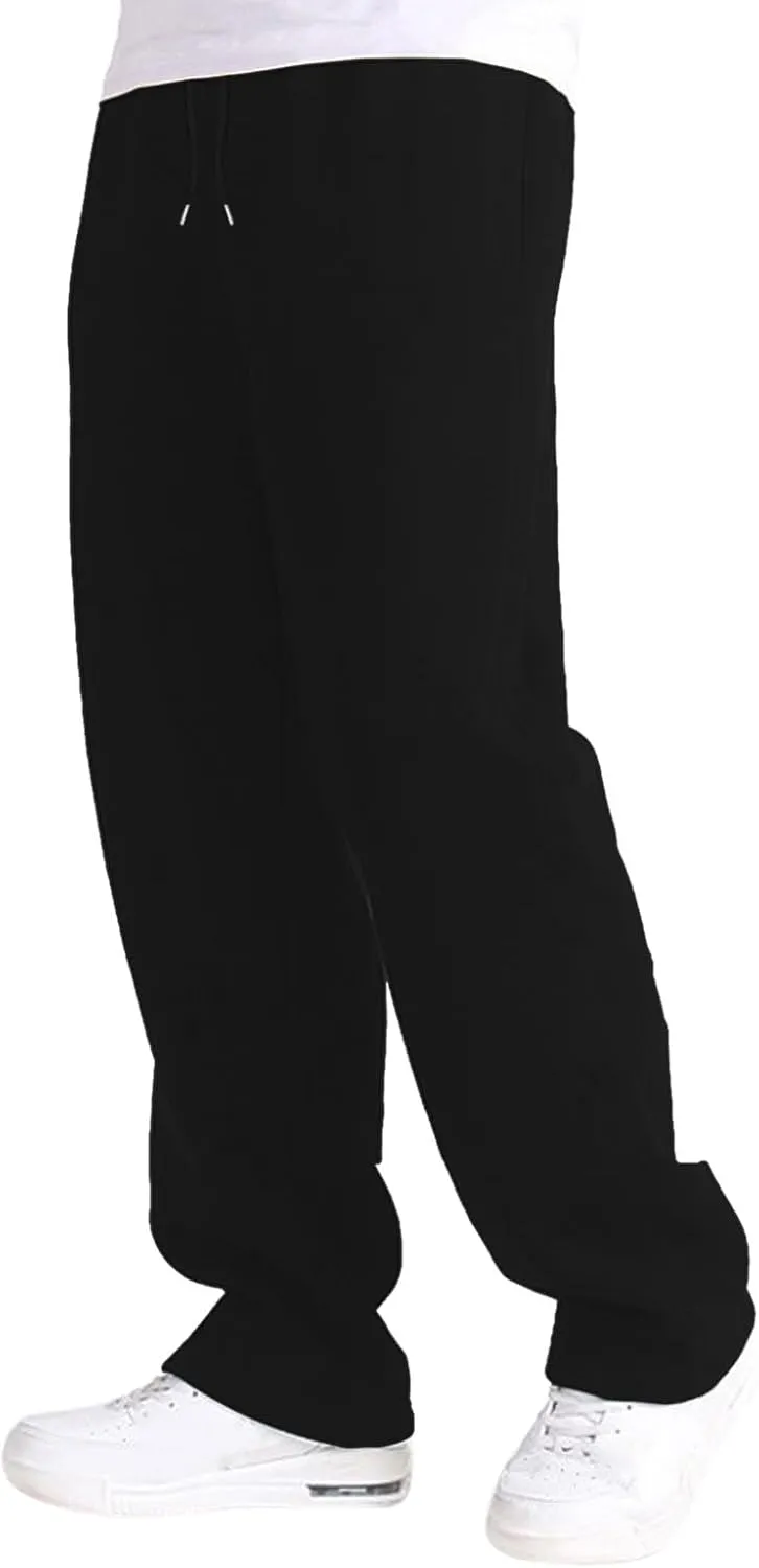 Men's Cotton Casual Pants, Elastic Waist Bottom Sweatpants, Workout High Waist Lightweight Drawstring Summer Yoga Pants