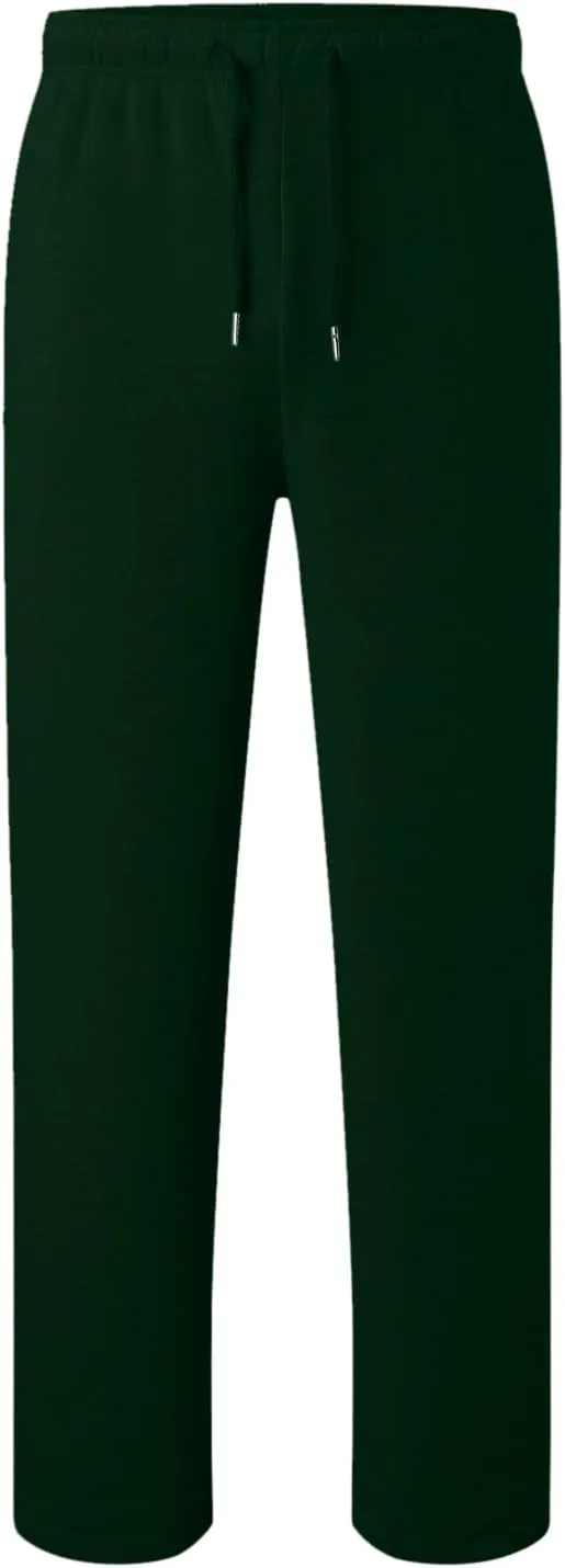 Men's Cotton Casual Pants, Elastic Waist Bottom Sweatpants, Workout High Waist Lightweight Drawstring Summer Yoga Pants
