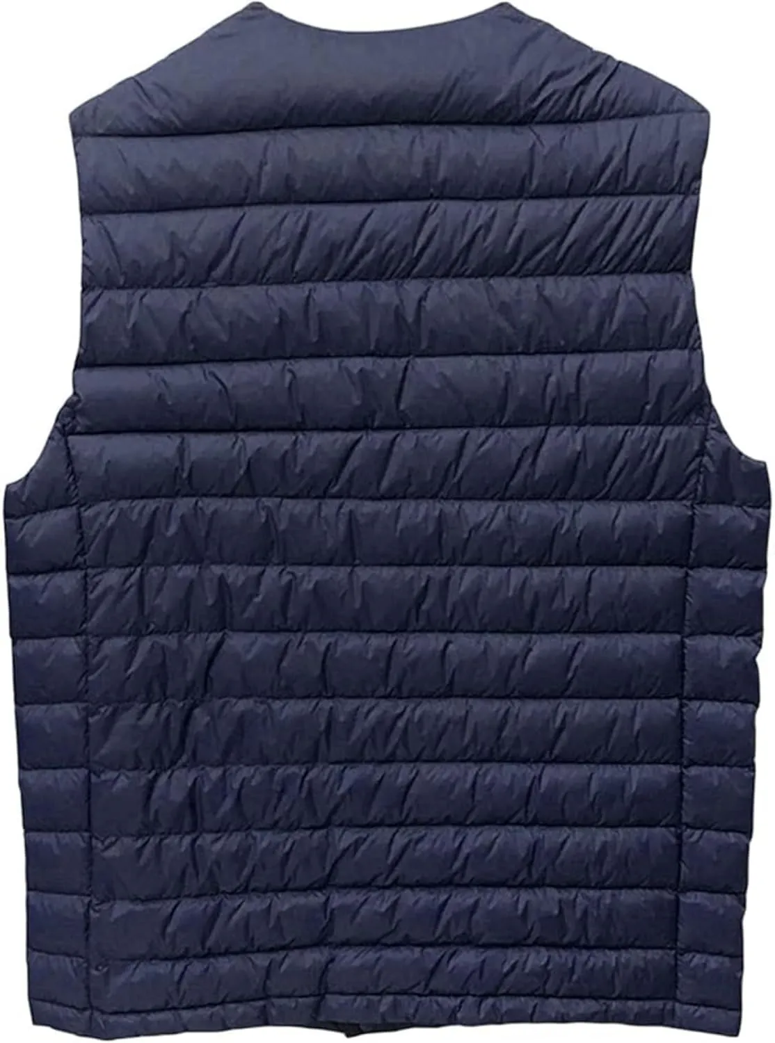 Men's Down Vest Male Collarless Lightweight Puffer Vest Man Winter Warm Quilted Sleeveless Jacket
