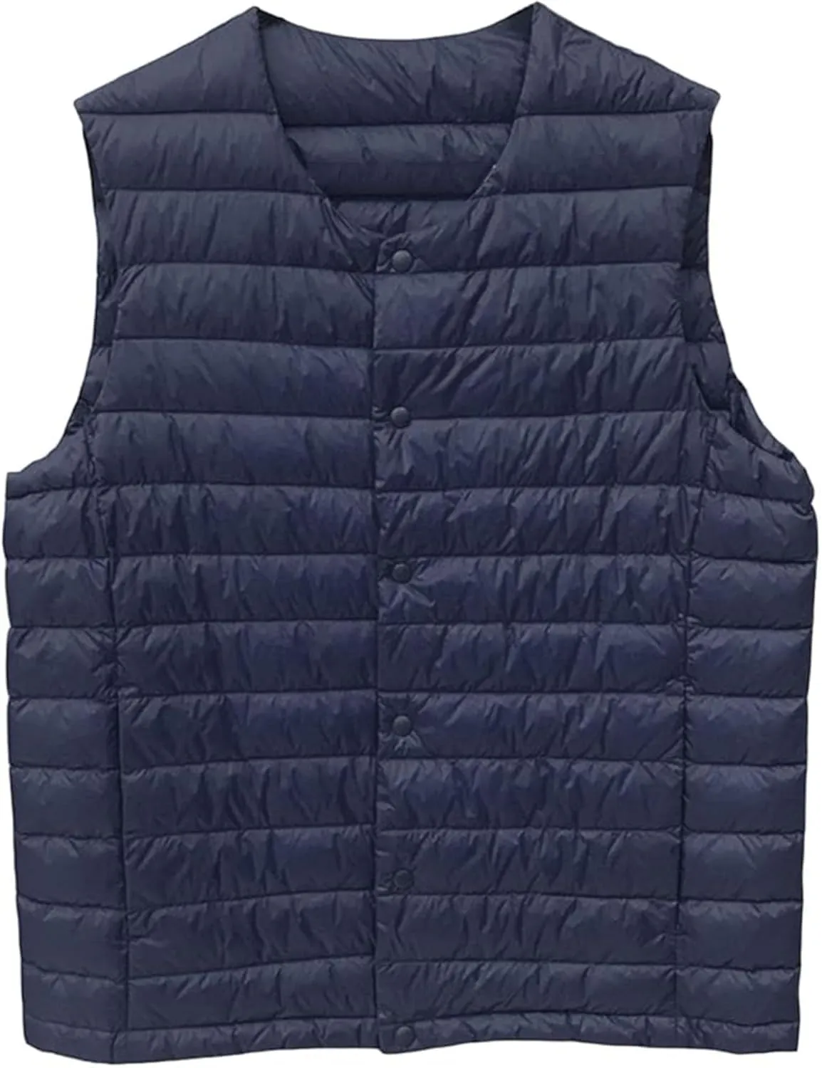 Men's Down Vest Male Collarless Lightweight Puffer Vest Man Winter Warm Quilted Sleeveless Jacket