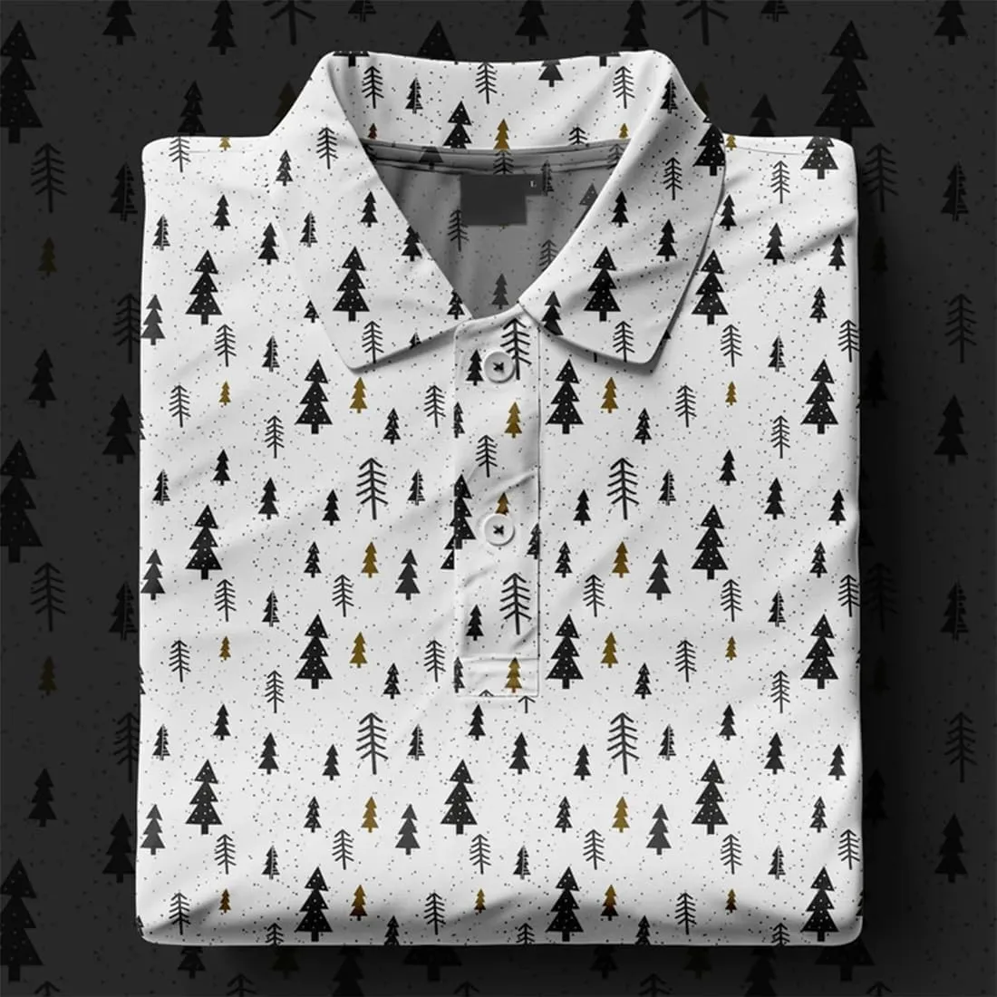 Mens Golf Shirt Moisture 3D Print Wicking Performance Polo Shirts for Men Quick-Dry