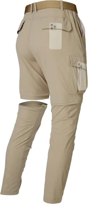 Mens Hiking Cargo Pants Lightweight Quick Dry Convertible Zip Off Waterproof Travel Fishing Climbing Work Pants for Men