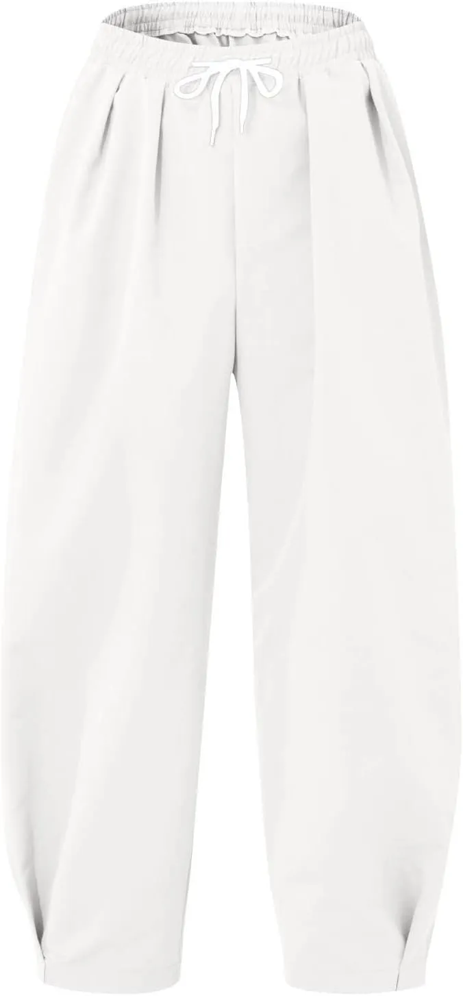 Mens Lightweight Linen Pants Solid Color Summer Sweatpants Lounge Classic Fit Beach Yoga Trousers Outdoor Joggers