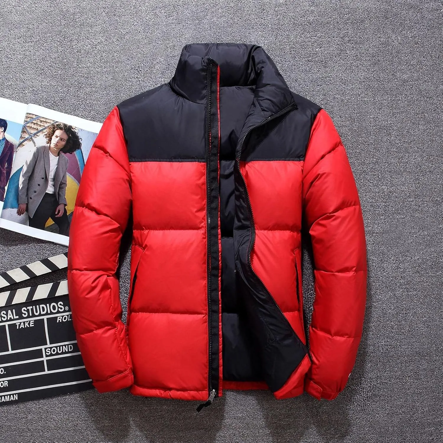 Men's Loose Plus Size Winter Fashionable Daily Retro Casual Warm Hooded Down Jacket Lined Winter Coats Men
