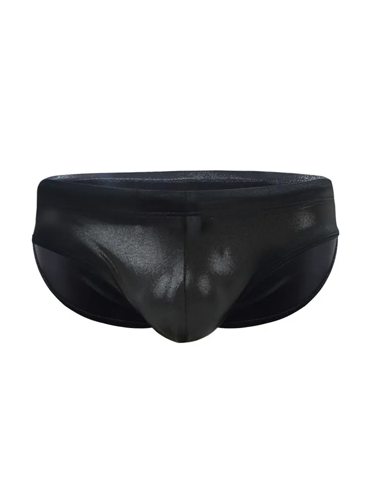 Men's Solid Color Sponge Pad Swim Briefs