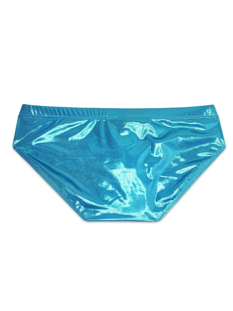 Men's Solid Color Sponge Pad Swim Briefs
