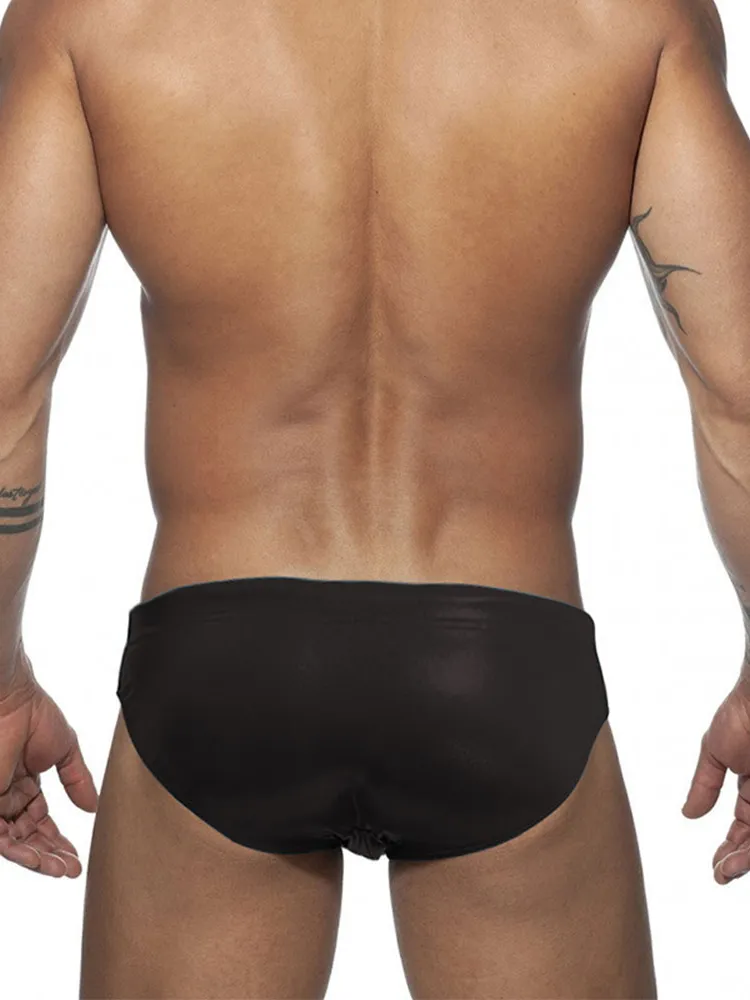 Men's Solid Color Sponge Pad Swim Briefs