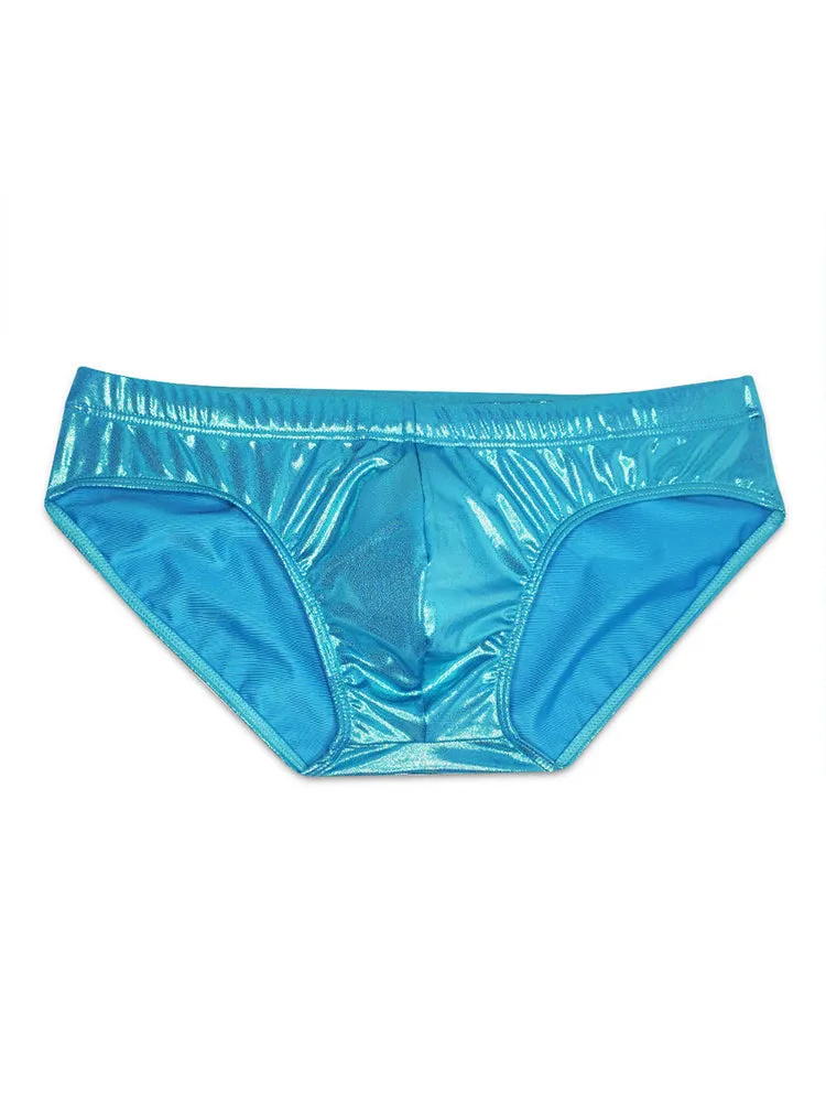 Men's Solid Color Sponge Pad Swim Briefs