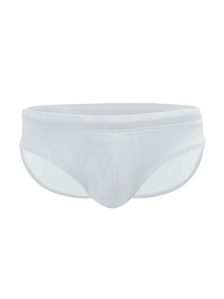 Men's Solid Color Sponge Pad Swim Briefs