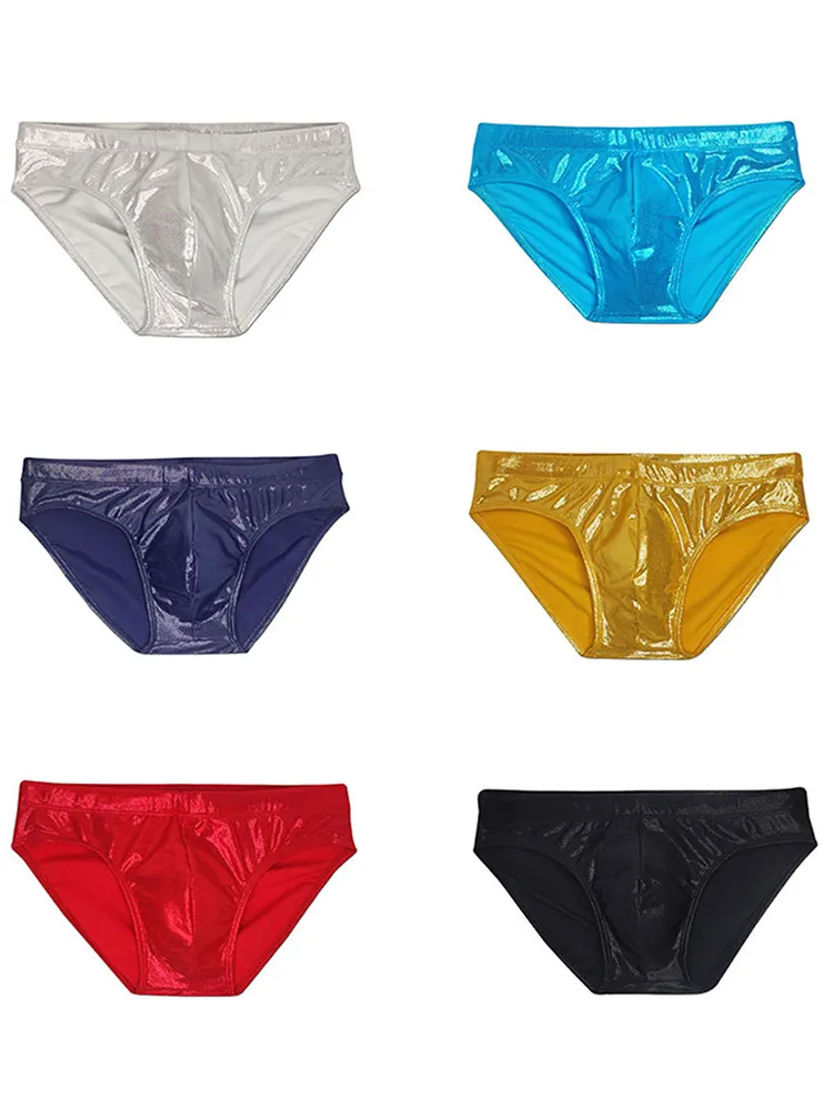 Men's Solid Color Sponge Pad Swim Briefs