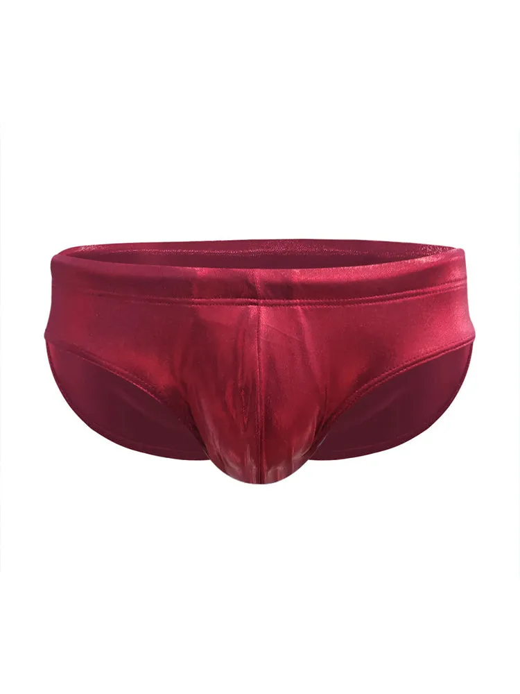 Men's Solid Color Sponge Pad Swim Briefs