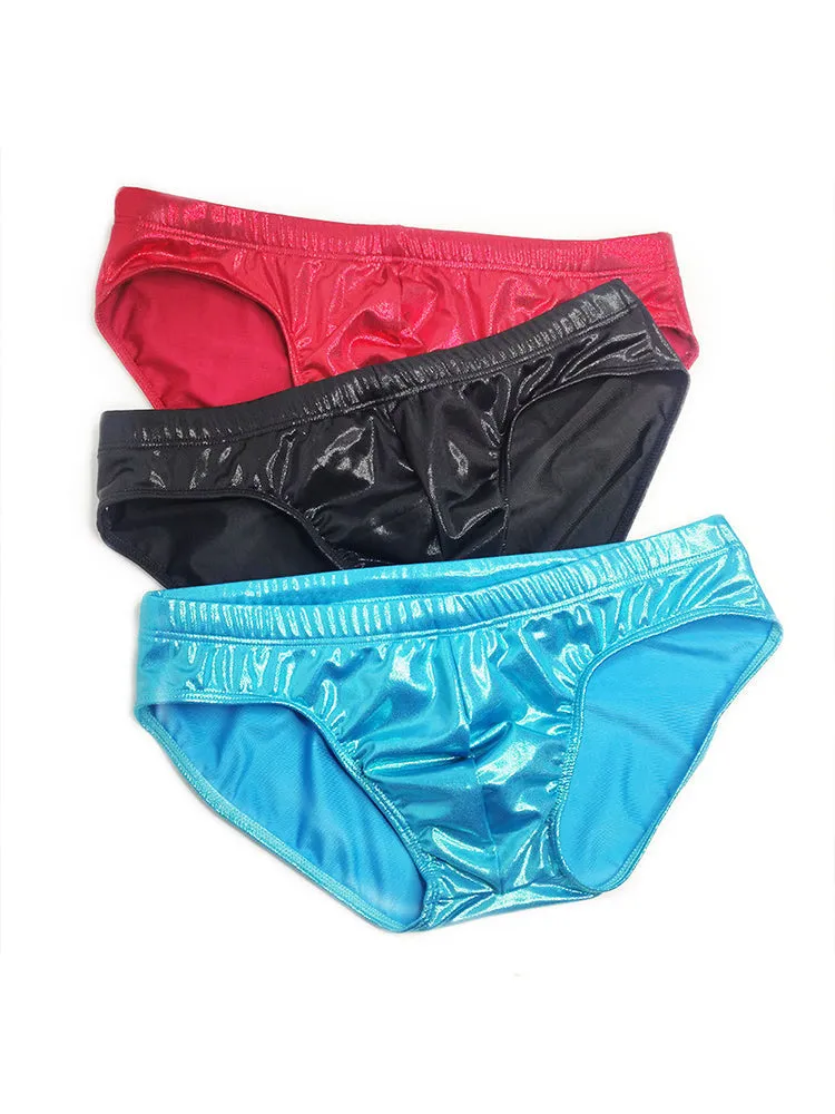 Men's Solid Color Sponge Pad Swim Briefs