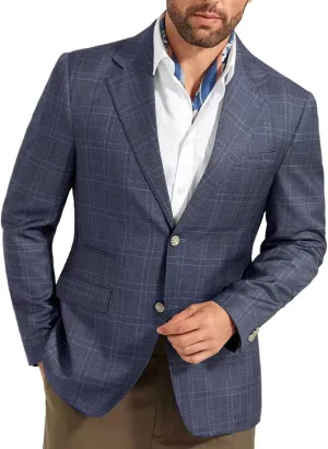 Men's Suit Jacket Blazer Casual Plaid Stripe Slim Fit Single Breasted Mens Tuxedos Jackets Party Sport Coats Blazers