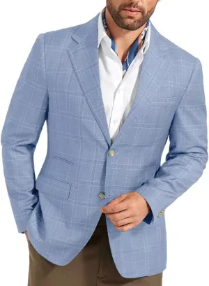 Men's Suit Jacket Blazer Casual Plaid Stripe Slim Fit Single Breasted Mens Tuxedos Jackets Party Sport Coats Blazers