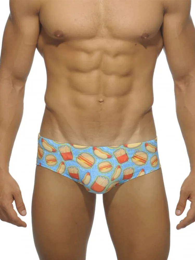 Men's Summer Printed Swim Briefs