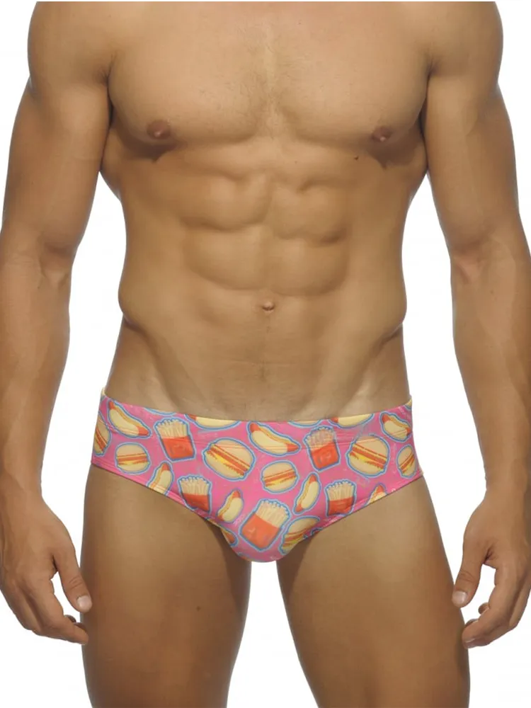 Men's Summer Printed Swim Briefs