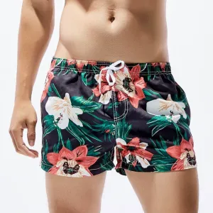 Men's Swimming Flower Print Short