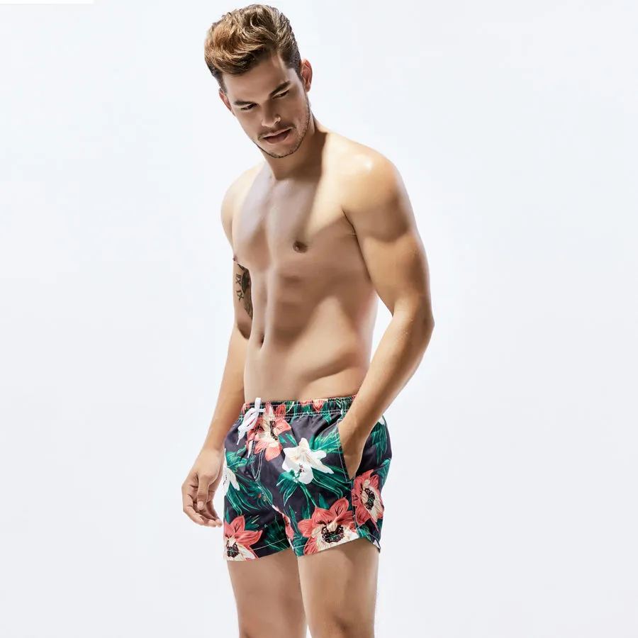 Men's Swimming Flower Print Short