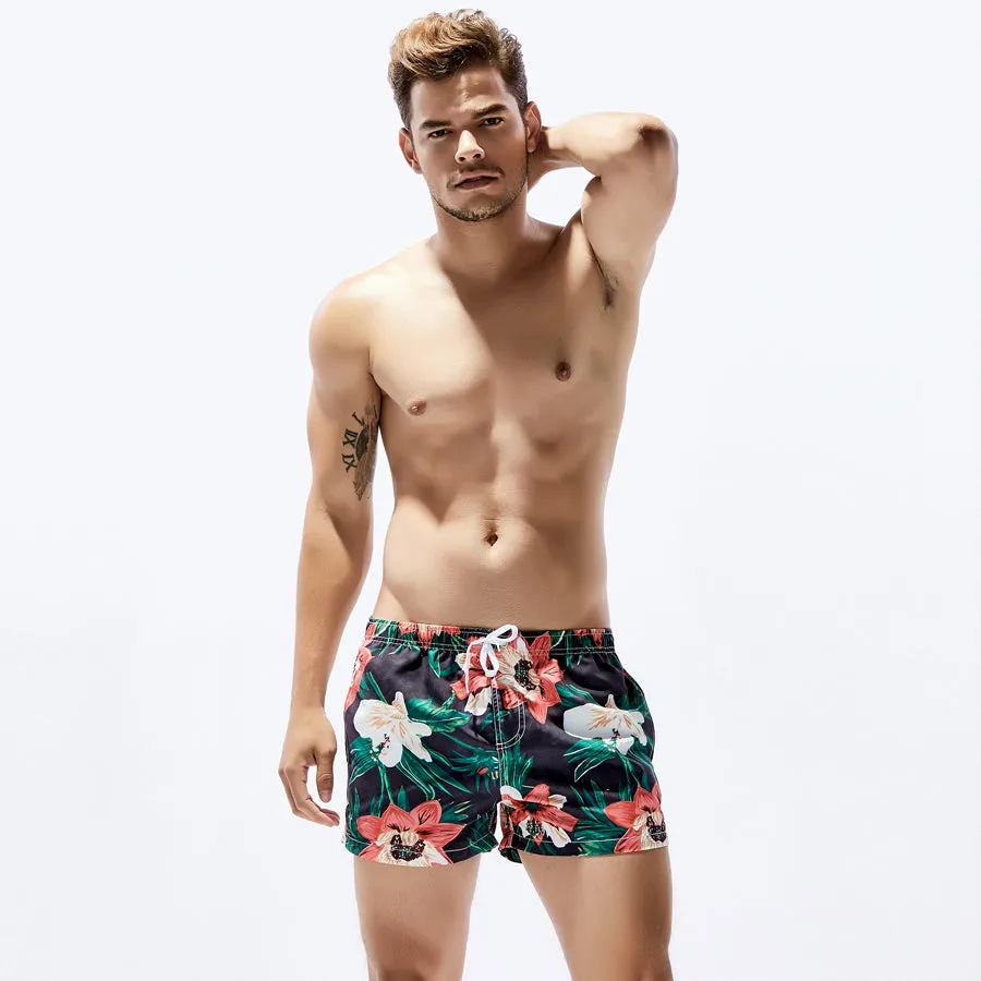 Men's Swimming Flower Print Short