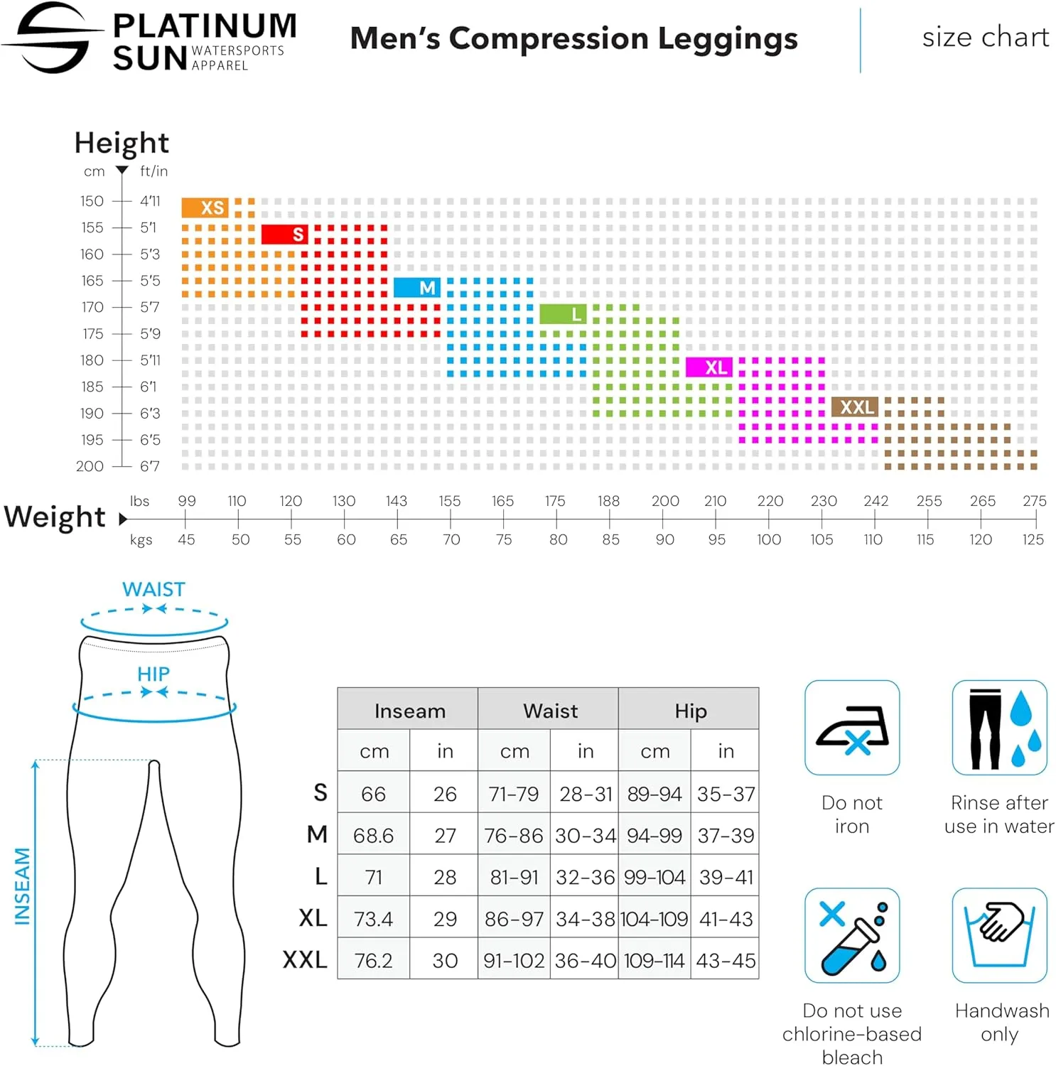 Mens UPF 50  Surf & Swim Pants, Sun Protection Workout Leggings