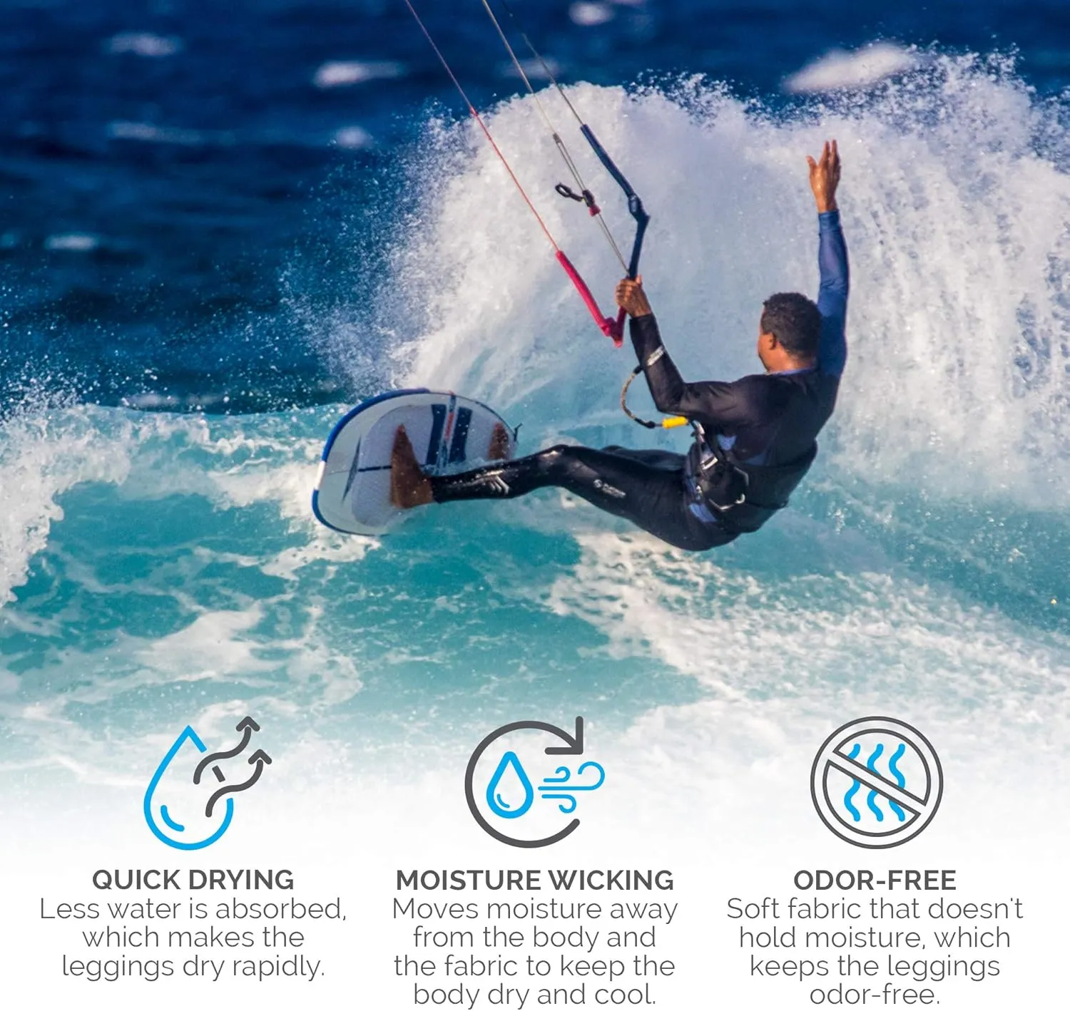 Mens UPF 50  Surf & Swim Pants, Sun Protection Workout Leggings