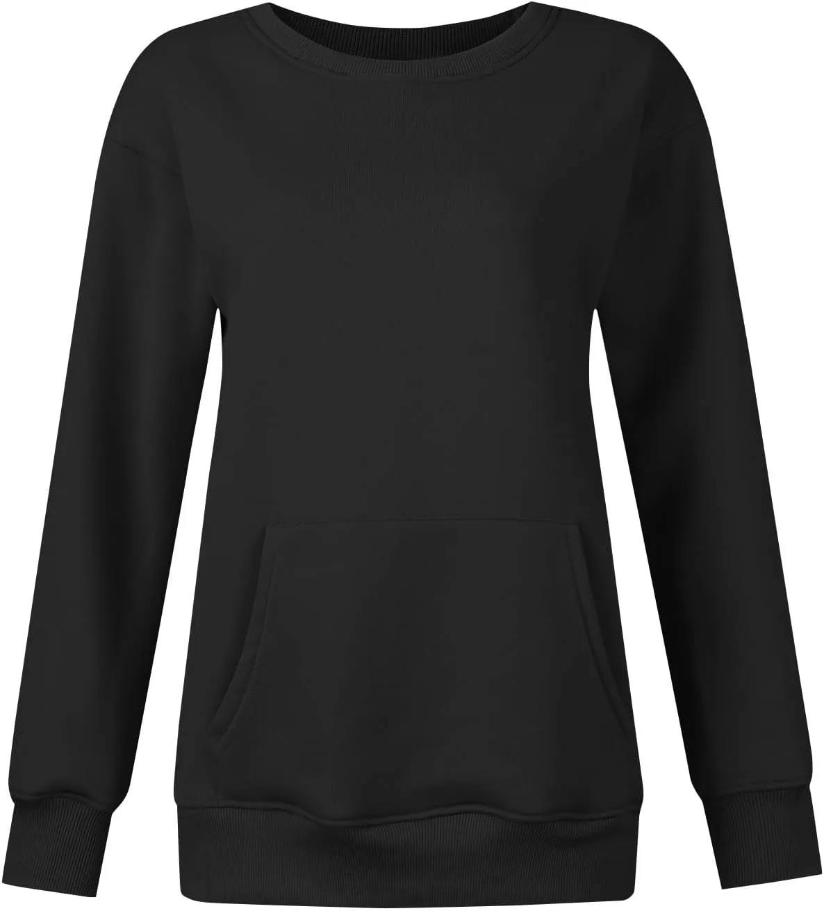 midelxp Crewneck Sweatshirts for Women Cute Long Sleeve Fleece Pullover Tops Casual Loose Fit Y2k Hoodie Fall Clothes 2024