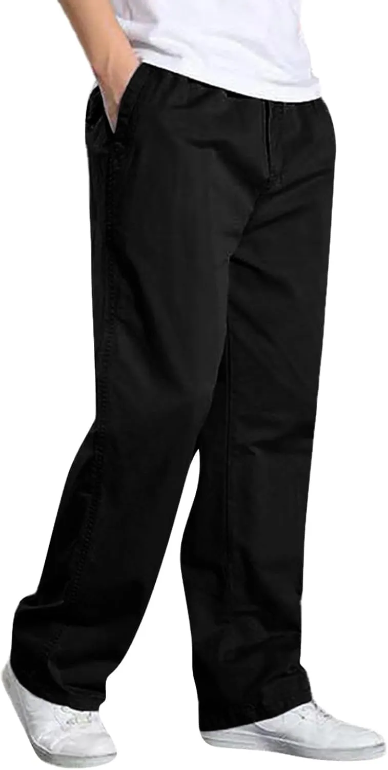 MIDOO Mens Cargo Pants Slim Fit Casual Loose Straight Sweatpants Outdoor Lightweight Work Hiking Pants Jogger Tousers