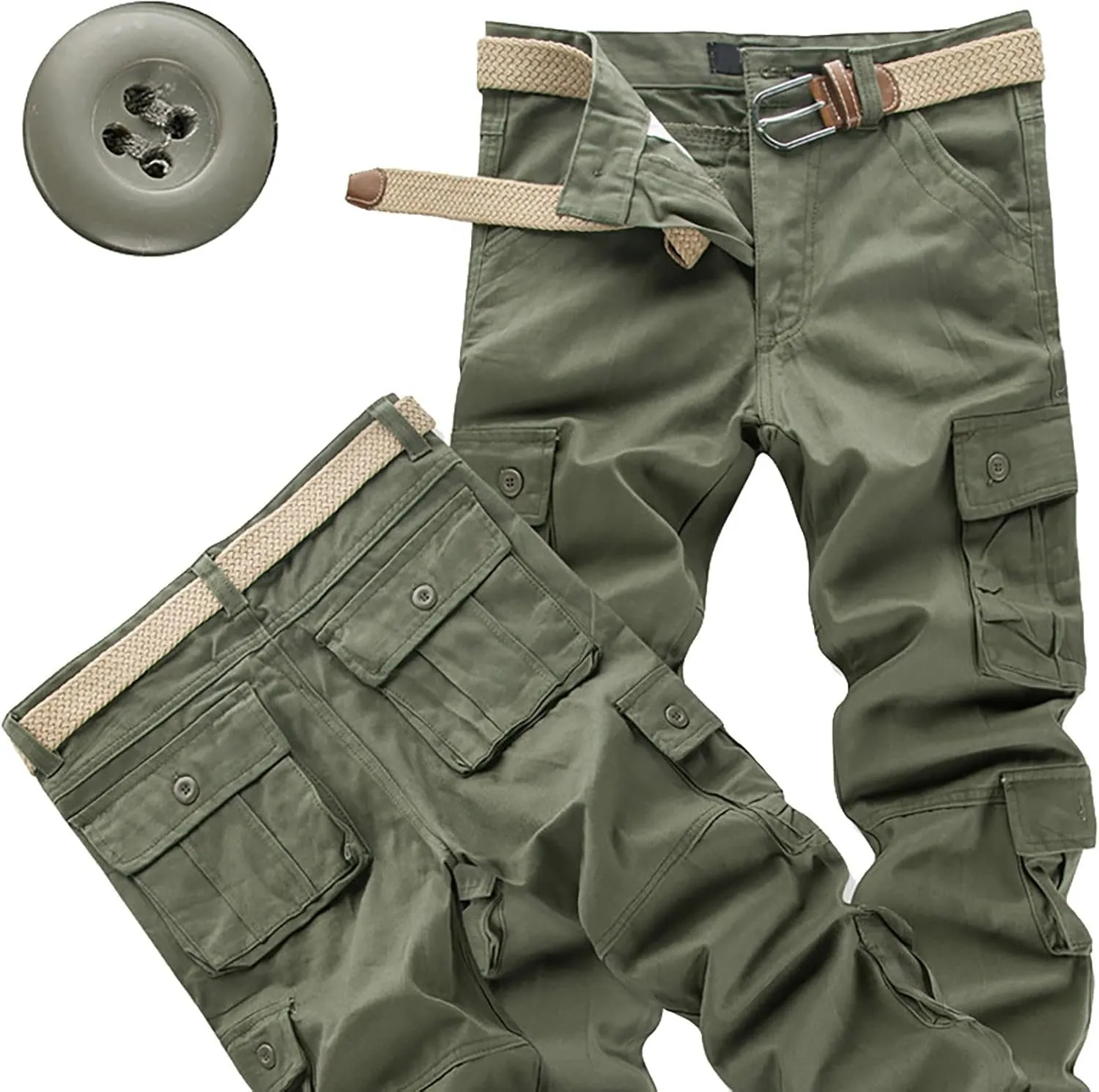 MIDOO Work Pant for Men Slim Fit Waterproof Baggy Sweat Pant Lightweight Hiking Work Pant Relaxed Fit Straight Leg Tousers