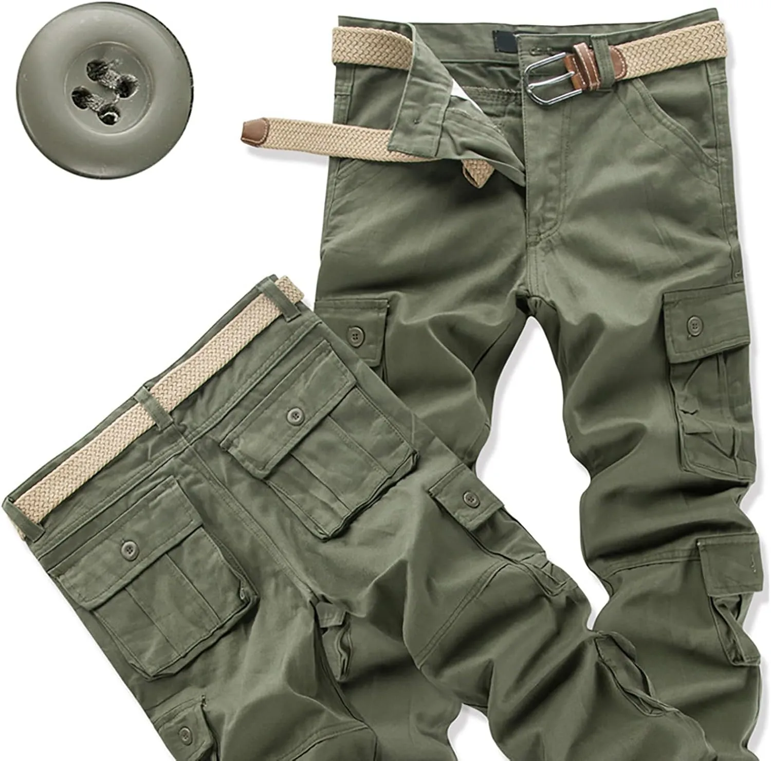 MIDOO Work Pant for Men Slim Fit Waterproof Baggy Sweat Pant Lightweight Hiking Work Pant Relaxed Fit Straight Leg Tousers