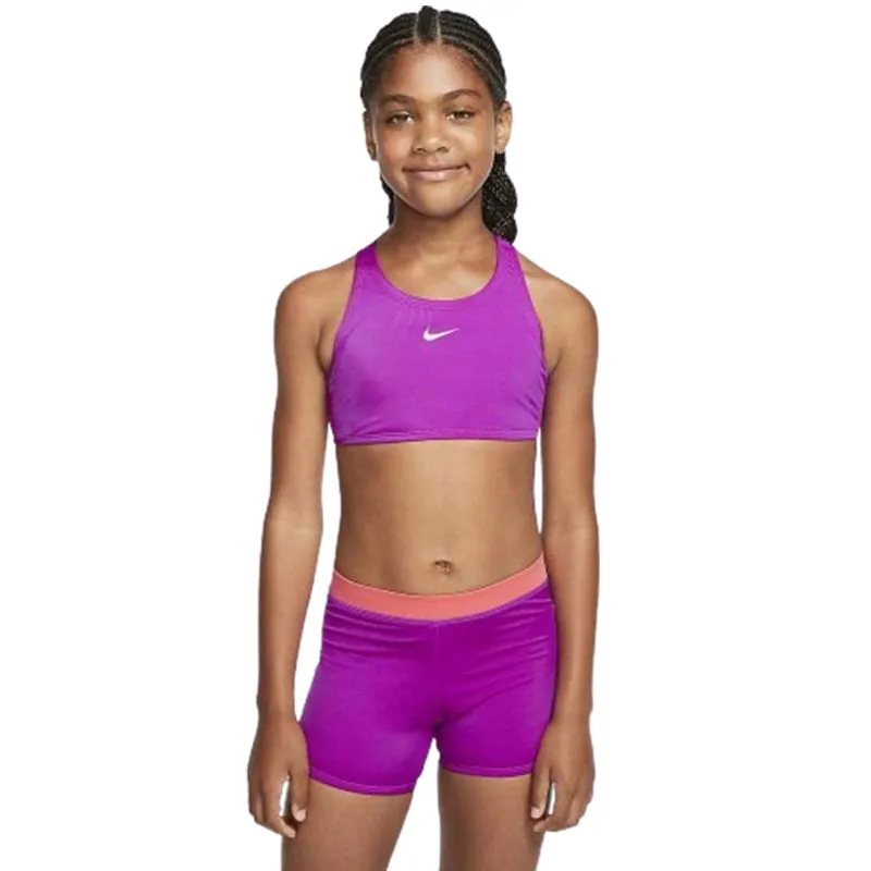 Nike - Girl's JDI Crossback Sport Bikini And Short Set (Vivid Purple)