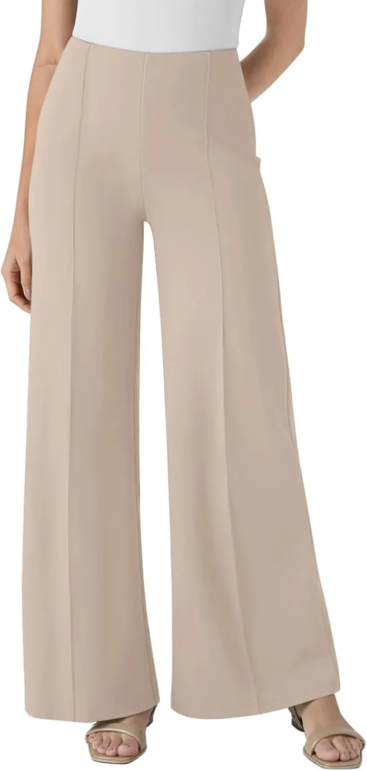 NIMIN Womens Wide Leg Dressy Casual Pants Buisness Work Slack High Waisted Stretchy Trousers 2025