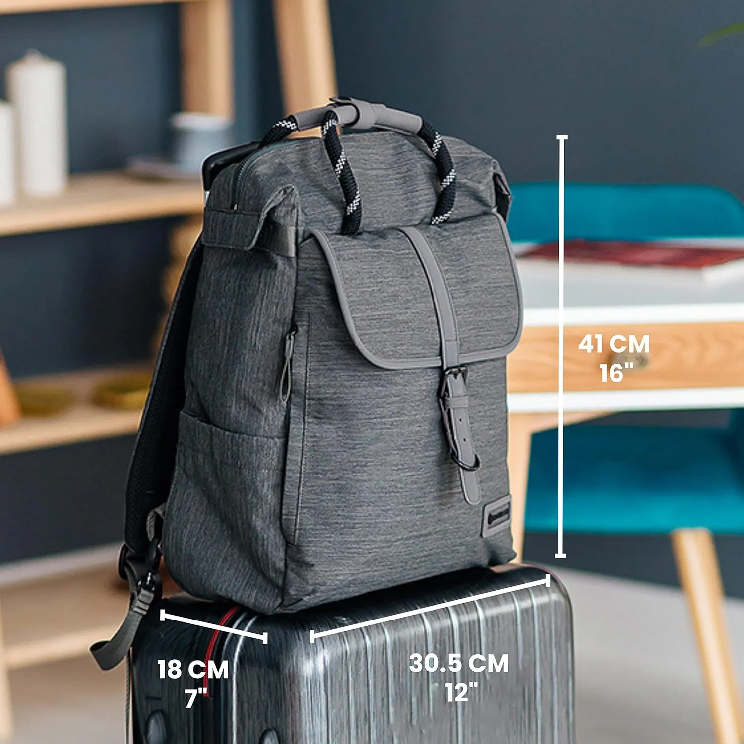 Nordace Comino Totepack with USB Charging Port, Water Resistant - Everyday Laptop Smart Backpack for Work, Business