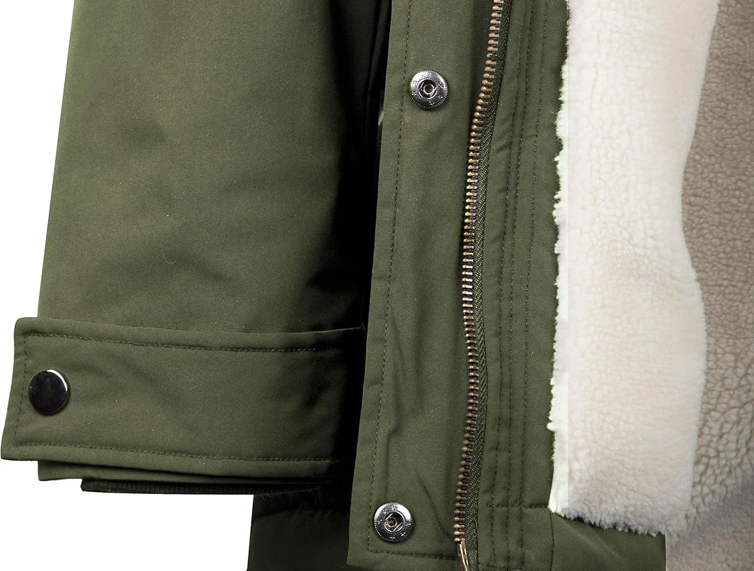 NUTEXROL Women's Winter Thicken Hooded Sherpa Lined Parka Military Anorak Jacket Warm Short Cotton Coats for Women