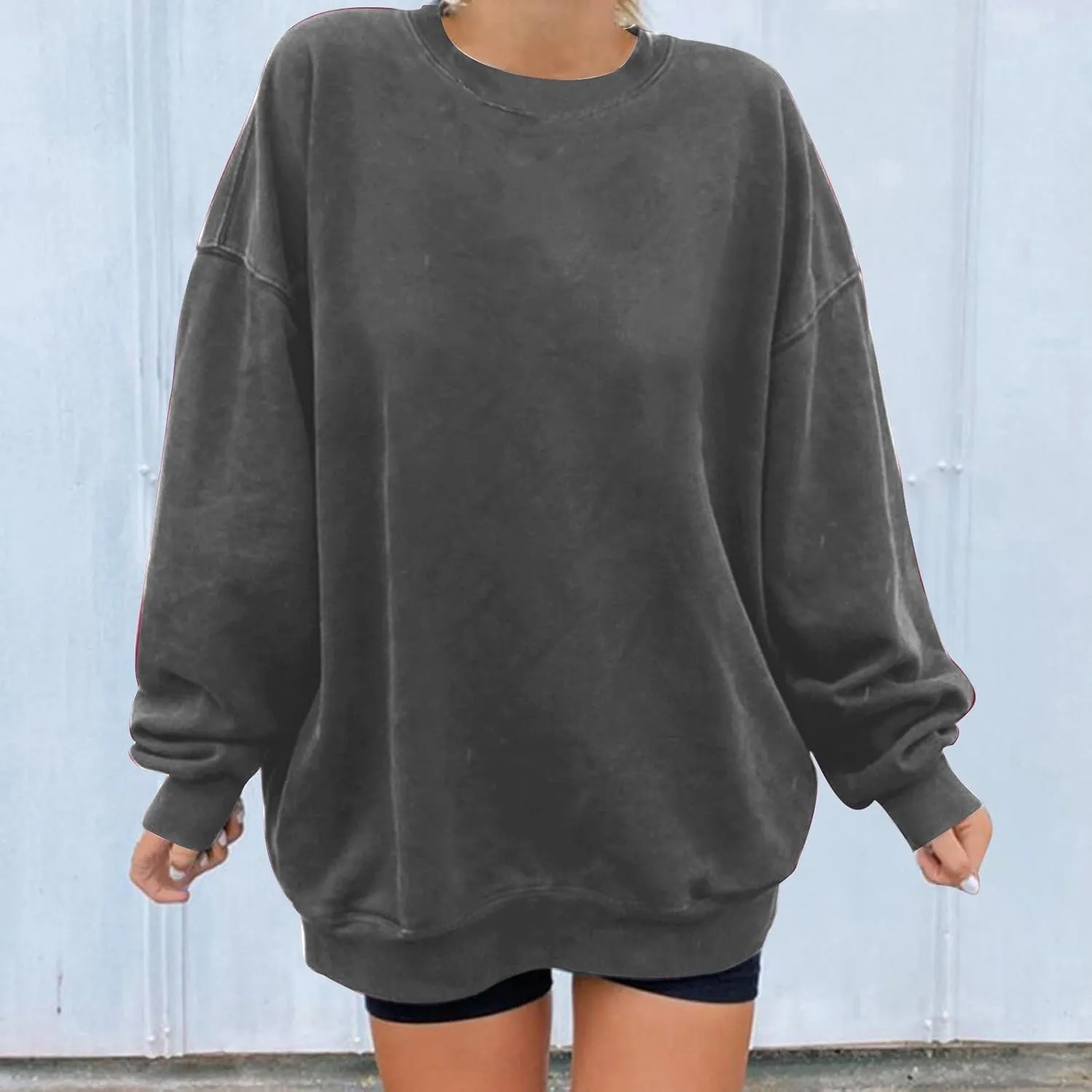 Oversized Long Sleeve Crewneck Sweatshirts For Teen Girls Fall Fashion Womens Pullover Tops Casual Loose y2k Clothes
