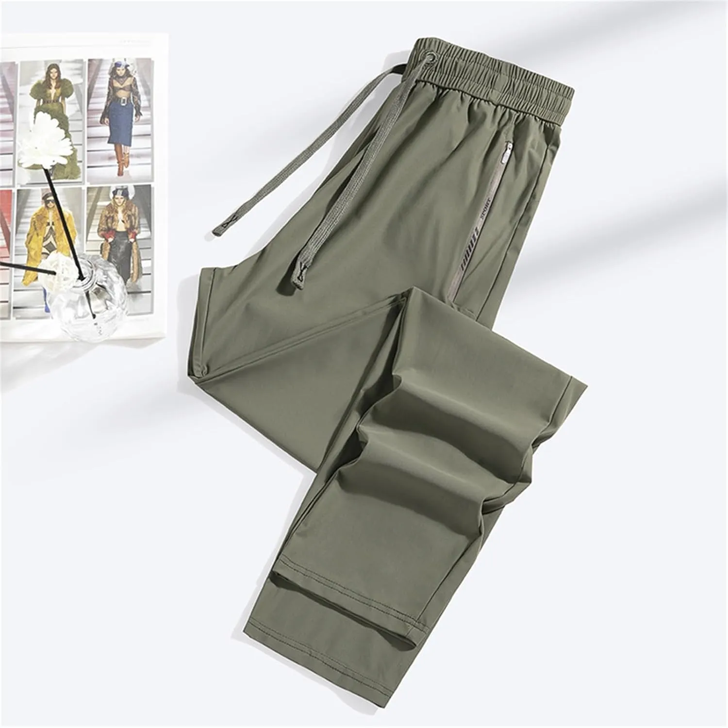 Pants for Men, Palcomfy Mens Glide Pants, Unisex Quick Dry Pull-On Stretch Workout Pant, Jogging Sweatpants for Mens