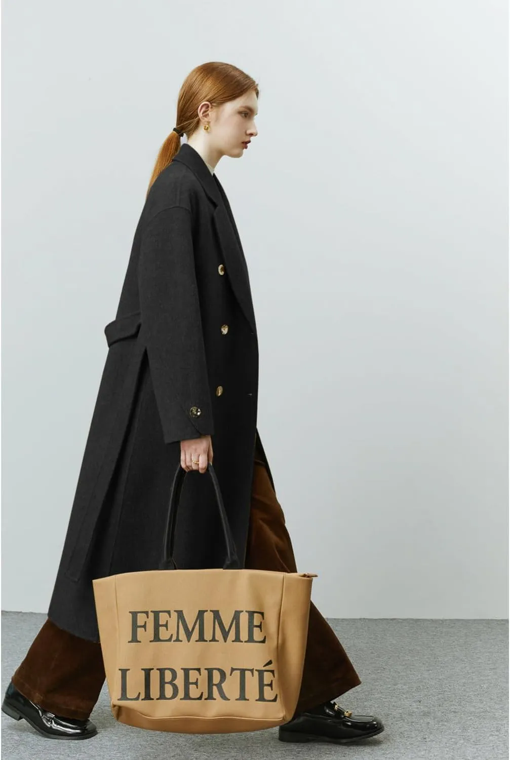 Peaceglad Womens Pea Coats Fall Long Trench Coat Double Breasted Lapel Belted Peacoat