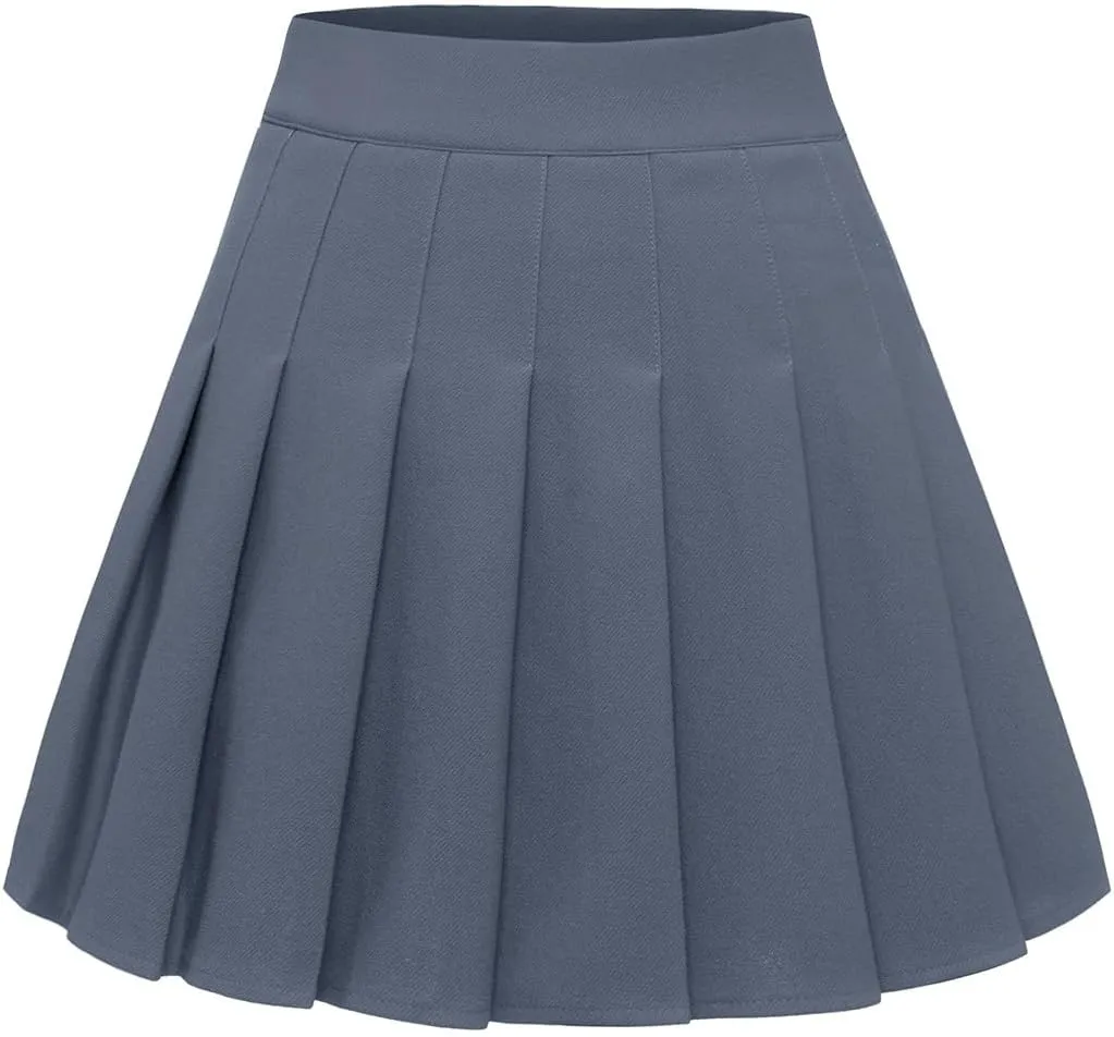 Pleated Skirts for Women Mini High Waist Skater Tennis Skirt A-line Cheerleader Skirt