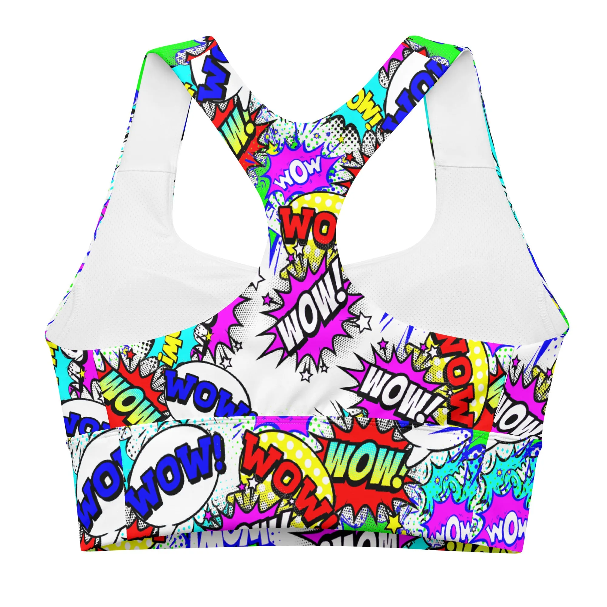 Pop Art Longline Sports Bra, lioness-love