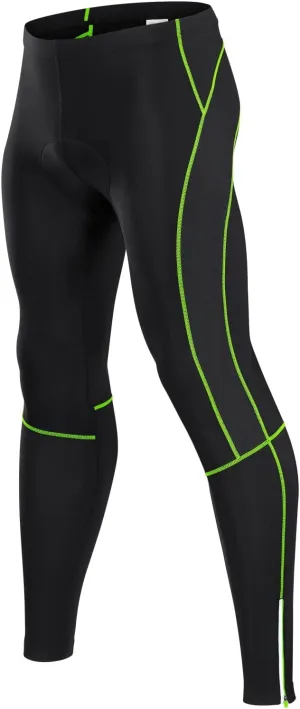 qualidyne Men's Cycling Bike Pants 4D Padded Road Bicycle Tights Outdoor Biking Leggings.