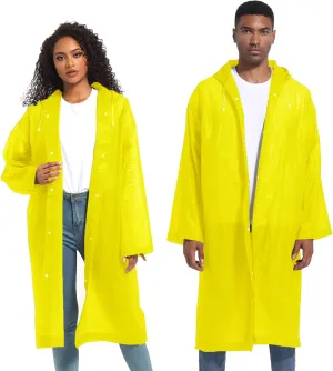 Rain Ponchos for Adults Raincoats (2 PACK) Reusable Rain Jackets Emergency Rain Ponchos with Hooded