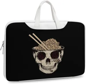 Ramen Brain Leather Bag Laptop Case Slim Water Resistant Computer Bags with Handle Briefcase for Work