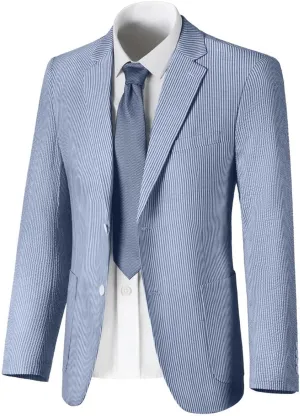 Seersucker Mens Suit Jacket Slim Fit Casual Blazer Summer Sport Coats Wedding Suits Jackets Prom Tuxedo Blazers