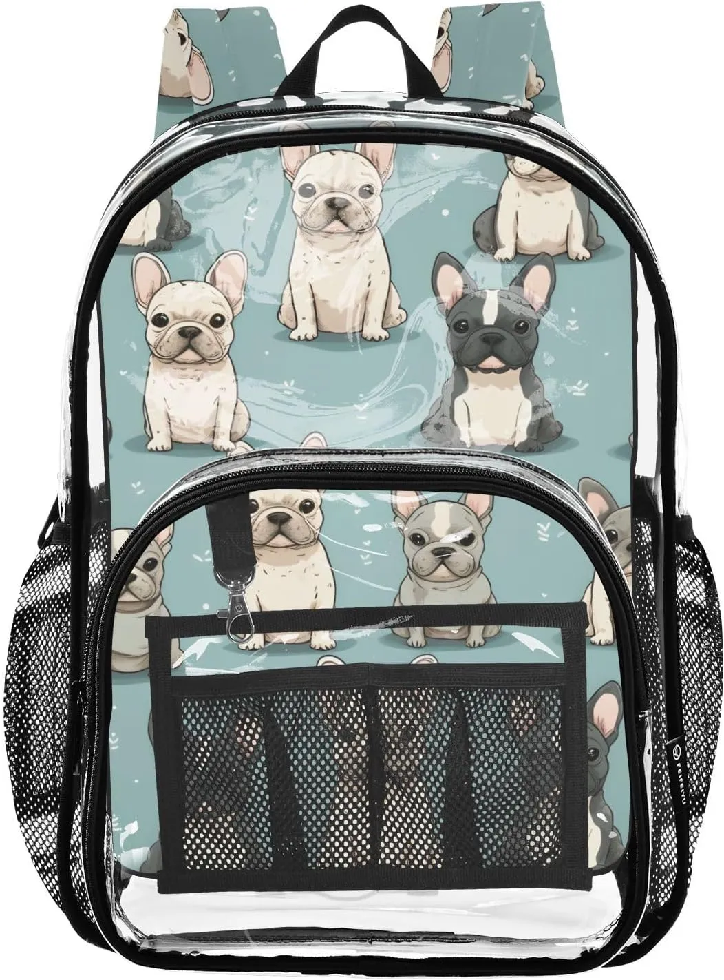 senya Transparent School Bag Well-behaved Dogs Travel Backpack With Water-Resistant PVC Plastic Clear Bagpack