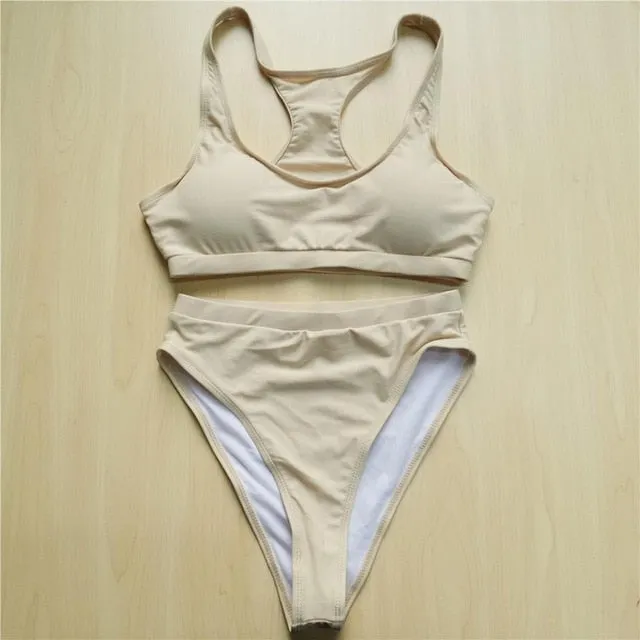 Shiny Sexy High Cut Sport Bikini