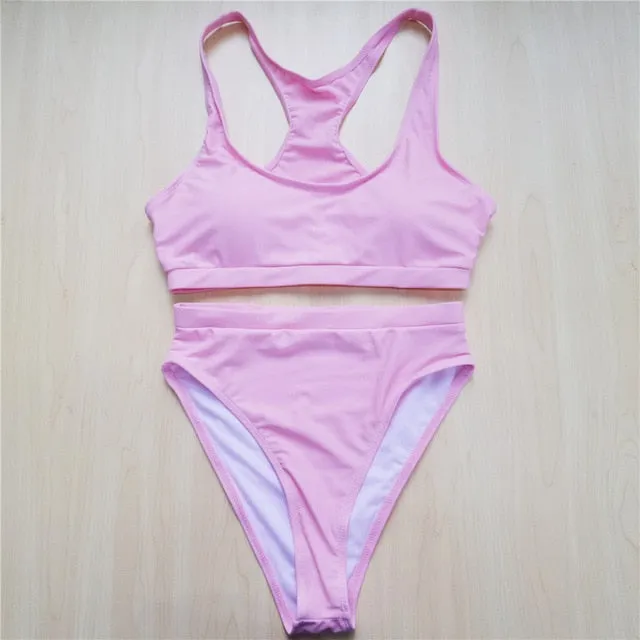 Shiny Sexy High Cut Sport Bikini