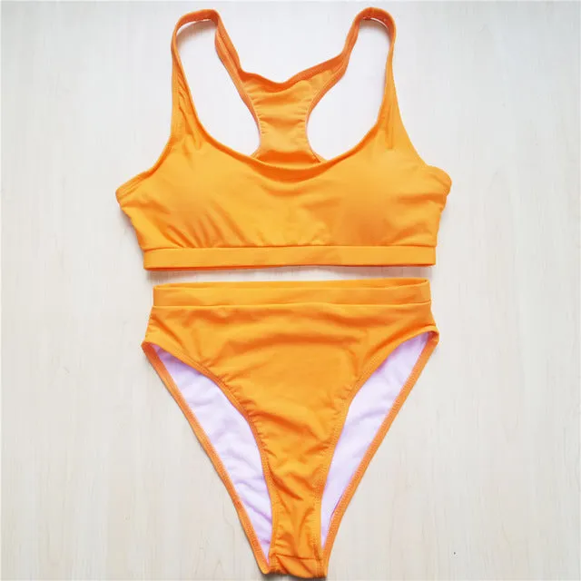 Shiny Sexy High Cut Sport Bikini